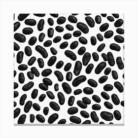 Black Beans Seamless Pattern 1 Canvas Print