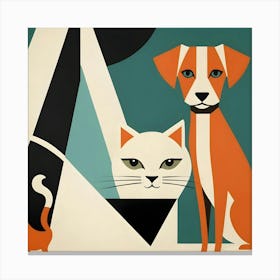 Cat And Dog Canvas Print