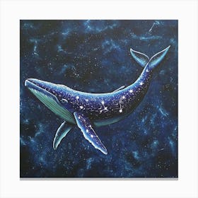Whale in the Cosmos: A Whale's Journey Through the Stars Canvas Print