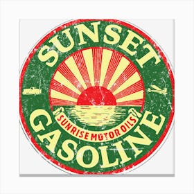 Sunset Oil And Gas Canvas Print