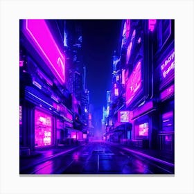 Neon City 1 Canvas Print