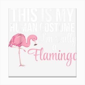 Halloween Flamingo ? Trick Or Treat Pink Flamingo Canvas Print