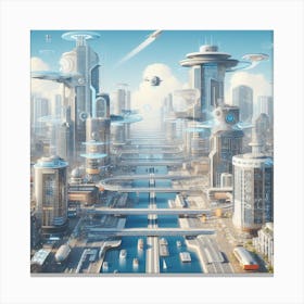 Futuristic City 43 Canvas Print