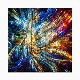 Abstract Stained Glass Art Canvas Print