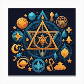 Graphic Design Magic Symbols Art 2 Canvas Print