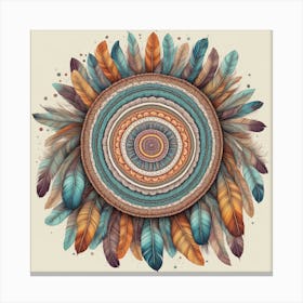 Feather Circle Canvas Print Canvas Print