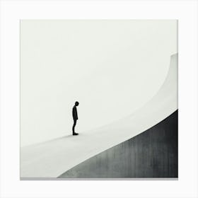 Skateboarder Standing On A Ramp Canvas Print