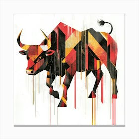 Bull.Generated AI. Wall Art Print 5 Lienzo