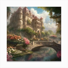 Castle In The Woods 6 Canvas Print