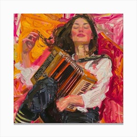 Accordion Girl Canvas Print