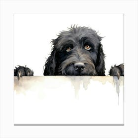 Black Poodle Canvas Print