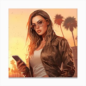 Grand Theft Auto Khloe kardashian Canvas Print