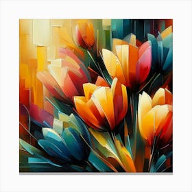 Abstract Tulips Canvas Print