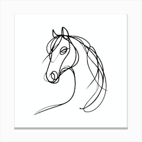 Horse Line Art 06 Canvas Print