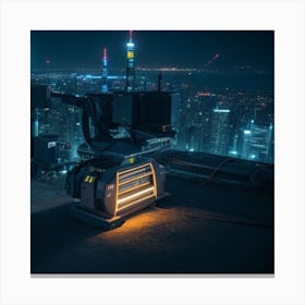 City At Night 1 Canvas Print