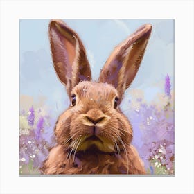 Rabbit In Lavender Canvas Print