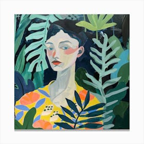 Woman In The Jungle 4 Canvas Print