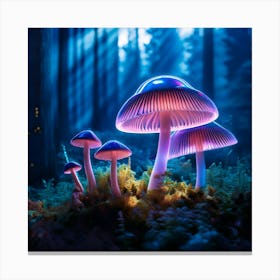 Glowing mushrooms Canvas Print