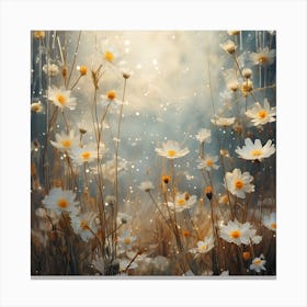 Daisies In The Rain Canvas Print