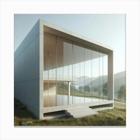 Modern House In The Mountains Canvas Print