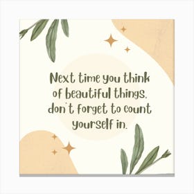 Cute Girl Quote Art Print Canvas Print