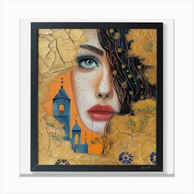 Girl With Blue Eyes Canvas Print