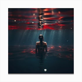 Underwater Portrait Of A Woman Canvas Print