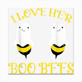 I Love Her Boo Bees Couples Halloween Adult Costume His Men Canvas Print