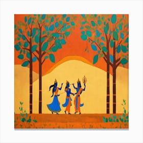 Krishna Dance Canvas Print