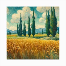 Van Gogh Painted A Wheat Field With Cypresses In The Amazon Rainforest 2 Canvas Print