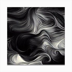 Black And White Swirls Canvas Print