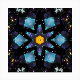 Psychedelic Star Pattern Canvas Print