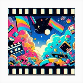 Psychedelic Film Strip Canvas Print