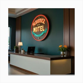 Default Create Unique Design Of Motel Front Desk Wall Art 3 Canvas Print