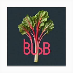 Rhubarb As A Logo (47) Canvas Print