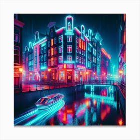 Exploring Amsterdam S Historic Streets, Stumbling Upon A Hidden Jazz Club Style Jazz Inspired Urban Expressionism (3) Canvas Print