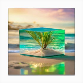 Sand And Pine Tree Canvas Print