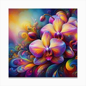 Colorful Orchids Canvas Print