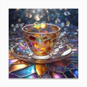 Vitrai Coffe Broken Glass Effect No Background Stunning Something That Even Doesnt Exist Myth Canvas Print