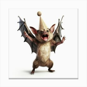Bat In A Party Hat 1 Canvas Print