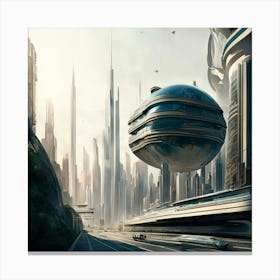 Futuristic City 1 Canvas Print