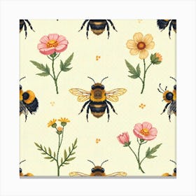 William Morris Bee Vintage Art Print (2) Canvas Print