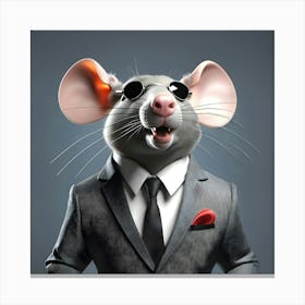 Rat In Tuxedo 2 Canvas Print