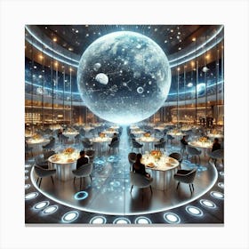 A Futuristic Architectural Design For A Spherical 1024x1024 Canvas Print