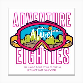 Adventure Eighties Canvas Print