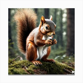 Red Squirrel 6 Canvas Print