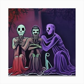 "Hear no evil, Speak no evil,See no evil." Canvas Print