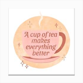 Cuppa Square Canvas Print