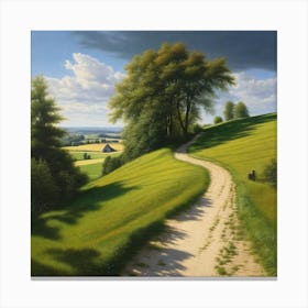 Path Through The Countryside Canvas Print