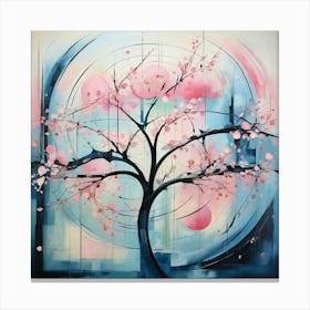 Cherry Blossom Tree Zen And Abstract Art Print Canvas Print